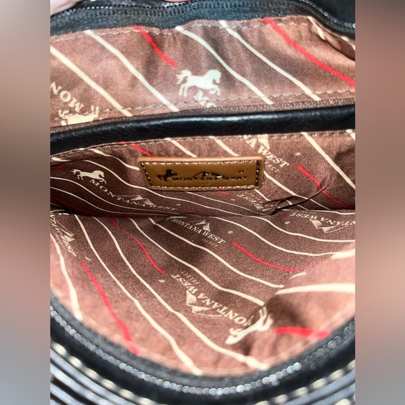 MONTANA WEST CUT-OUT FLORAL STONE CONCHO CONCEALED/CARRY TOTE - Picture 5 of 9